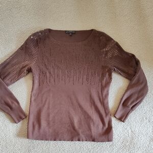 Adrianna Papell Chocolate Knit Top